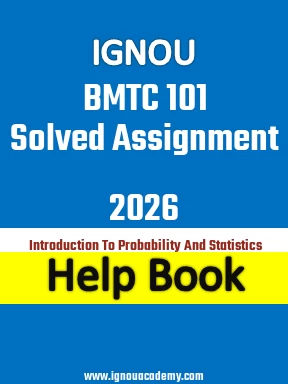 IGNOU BMTC 101 Solved Assignment 2026